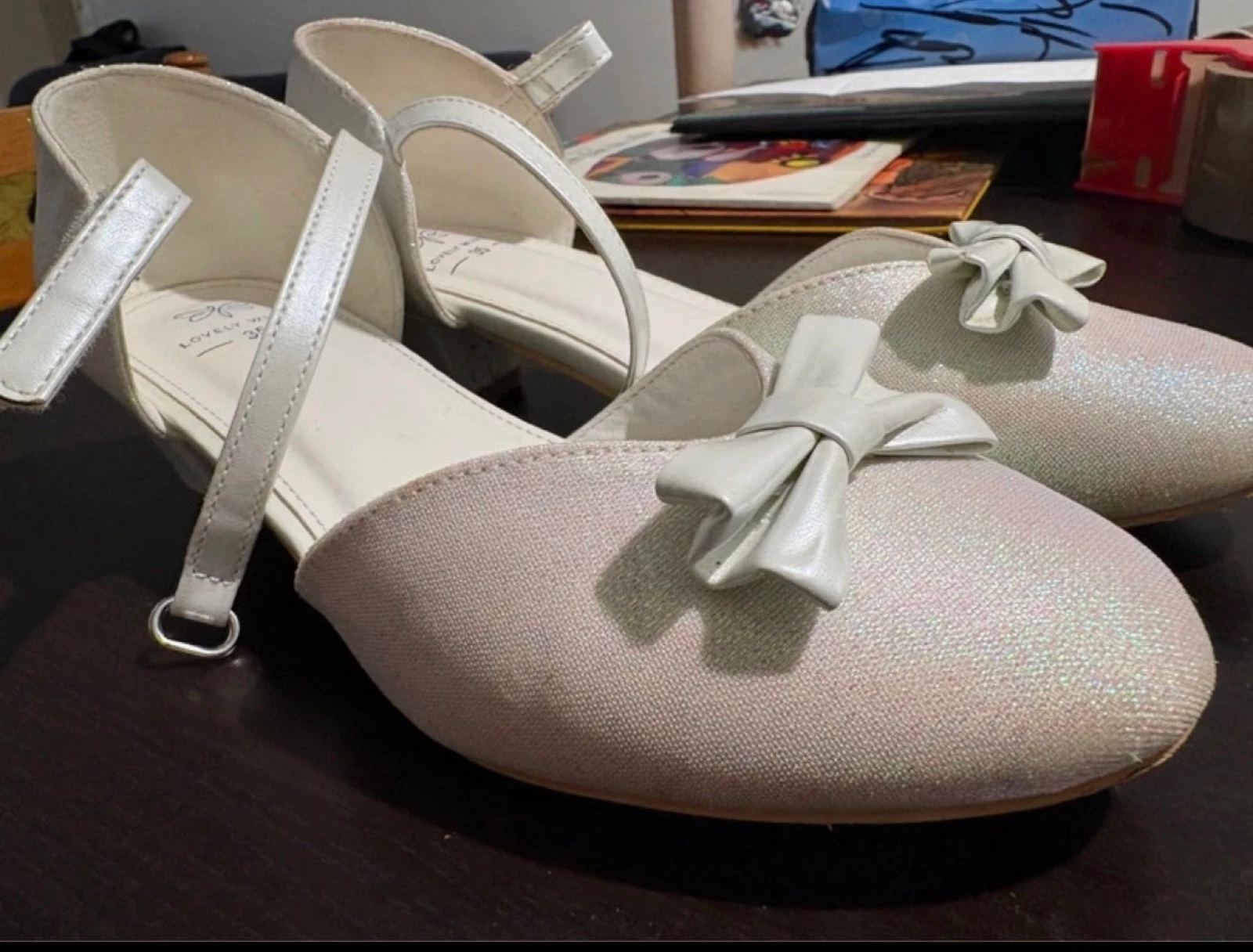 Glitterende hakken met klittenband voor meisjes – photo 4